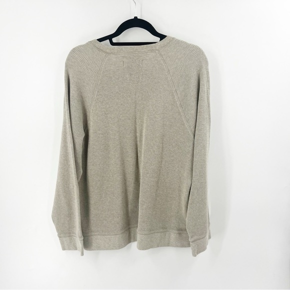 ✅ EVERLANE MEN'S The Waffle Long-Sleeve Crew Tee HEATHER OATMEAL SIZE XX LARGE - Picture 2 of 5